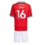 Strój piłkarski Manchester United Amad Diallo #16 Koszulka Podstawowej dziecięce 2025-26 Krótki Rękaw (+ Krótkie spodenki)