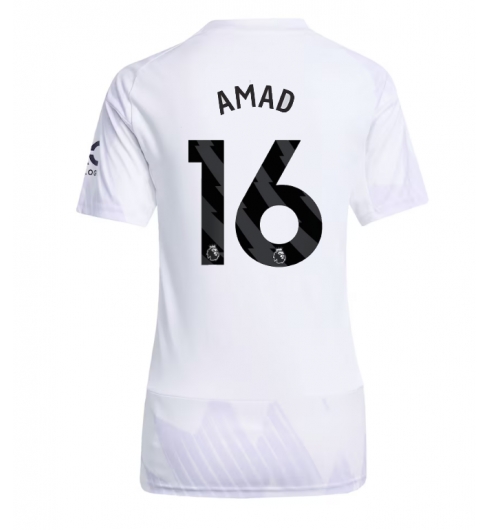 Strój piłkarski Manchester United Amad Diallo #16 Koszulka Wyjazdowej damskie 2025-26 Krótki Rękaw Strój piłkarski Manchester United Amad Diallo #16 Koszulka Wyjazdowej damskie 2025-26 Krótki Rękaw