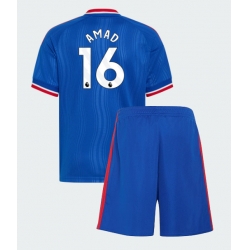 Strój piłkarski Manchester United Amad Diallo #16 Koszulka Wyjazdowej dziecięce 2026-27 Krótki Rękaw (+ Krótkie spodenki)