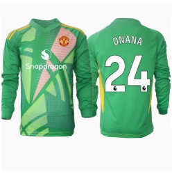 Strój piłkarski Manchester United Andre Onana #24 Bramkarskie Koszulka Trzeciej 2024-25 Długi Rękaw