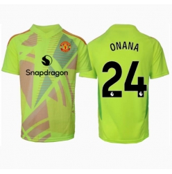 Strój piłkarski Manchester United Andre Onana #24 Bramkarskie Koszulka Wyjazdowej 2024-25 Krótki Rękaw