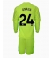 Strój piłkarski Manchester United Andre Onana #24 Bramkarskie Koszulka Wyjazdowej dziecięce 2024-25 Długi Rękaw (+ Krótkie spodenki)