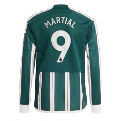Strój piłkarski Manchester United Anthony Martial #9 Koszulka Wyjazdowej 2023-24 Długi Rękaw