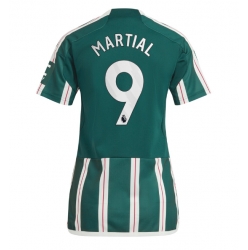 Strój piłkarski Manchester United Anthony Martial #9 Koszulka Wyjazdowej damskie 2023-24 Krótki Rękaw