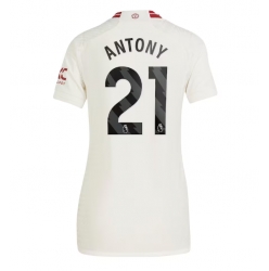 Strój piłkarski Manchester United Antony #21 Koszulka Trzeciej damskie 2023-24 Krótki Rękaw