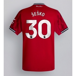 Strój piłkarski Manchester United Benjamin Sesko #30 Koszulka Podstawowej 2025-26 Krótki Rękaw