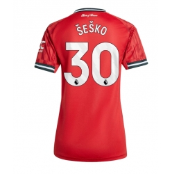Strój piłkarski Manchester United Benjamin Sesko #30 Koszulka Podstawowej damskie 2025-26 Krótki Rękaw