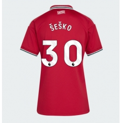 Strój piłkarski Manchester United Benjamin Sesko #30 Koszulka Podstawowej damskie 2026-27 Krótki Rękaw