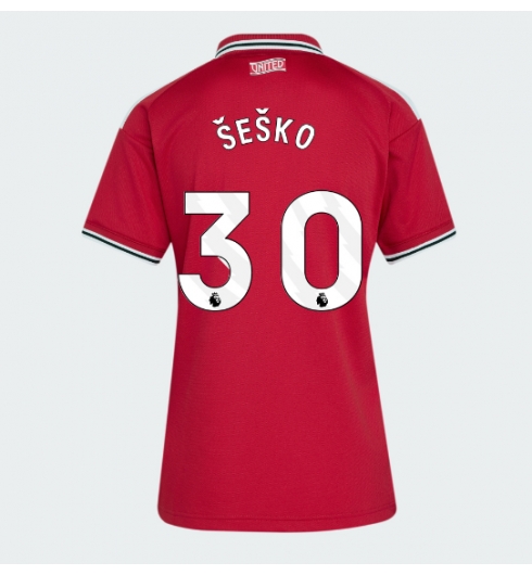 Strój piłkarski Manchester United Benjamin Sesko #30 Koszulka Podstawowej damskie 2026-27 Krótki Rękaw Strój piłkarski Manchester United Benjamin Sesko #30 Koszulka Podstawowej damskie 2026-27 Krótki Rękaw