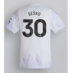 Strój piłkarski Manchester United Benjamin Sesko #30 Koszulka Wyjazdowej 2025-26 Krótki Rękaw
