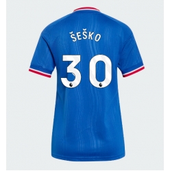 Strój piłkarski Manchester United Benjamin Sesko #30 Koszulka Wyjazdowej damskie 2026-27 Krótki Rękaw