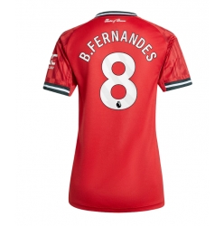 Strój piłkarski Manchester United Bruno Fernandes #8 Koszulka Podstawowej damskie 2025-26 Krótki Rękaw