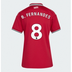 Strój piłkarski Manchester United Bruno Fernandes #8 Koszulka Podstawowej damskie 2026-27 Krótki Rękaw