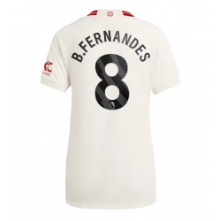 Strój piłkarski Manchester United Bruno Fernandes #8 Koszulka Trzeciej damskie 2023-24 Krótki Rękaw