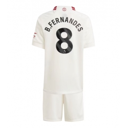 Strój piłkarski Manchester United Bruno Fernandes #8 Koszulka Trzeciej dziecięce 2023-24 Krótki Rękaw (+ Krótkie spodenki)