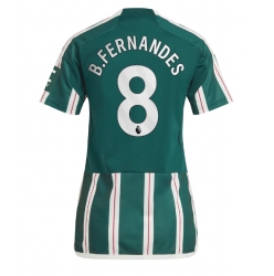Strój piłkarski Manchester United Bruno Fernandes #8 Koszulka Wyjazdowej damskie 2023-24 Krótki Rękaw