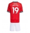 Strój piłkarski Manchester United Bryan Mbeumo #19 Koszulka Podstawowej dziecięce 2025-26 Krótki Rękaw (+ Krótkie spodenki)