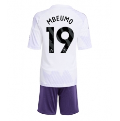 Strój piłkarski Manchester United Bryan Mbeumo #19 Koszulka Wyjazdowej dziecięce 2025-26 Krótki Rękaw (+ Krótkie spodenki)