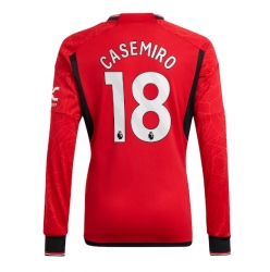 Strój piłkarski Manchester United Casemiro #18 Koszulka Podstawowej 2023-24 Długi Rękaw