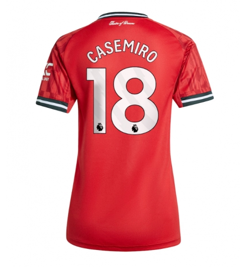 Strój piłkarski Manchester United Casemiro #18 Koszulka Podstawowej damskie 2025-26 Krótki Rękaw Strój piłkarski Manchester United Casemiro #18 Koszulka Podstawowej damskie 2025-26 Krótki Rękaw