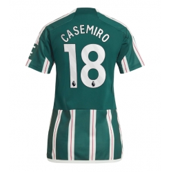 Strój piłkarski Manchester United Casemiro #18 Koszulka Wyjazdowej damskie 2023-24 Krótki Rękaw