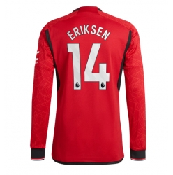 Strój piłkarski Manchester United Christian Eriksen #14 Koszulka Podstawowej 2023-24 Długi Rękaw