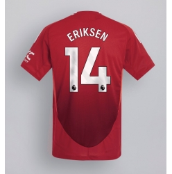 Strój piłkarski Manchester United Christian Eriksen #14 Koszulka Podstawowej 2024-25 Krótki Rękaw