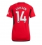 Strój piłkarski Manchester United Christian Eriksen #14 Koszulka Podstawowej damskie 2023-24 Krótki Rękaw