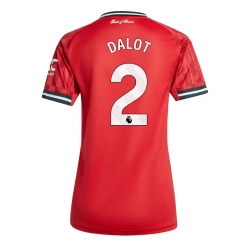 Strój piłkarski Manchester United Diogo Dalot #2 Koszulka Podstawowej damskie 2025-26 Krótki Rękaw