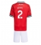 Strój piłkarski Manchester United Diogo Dalot #2 Koszulka Podstawowej dziecięce 2025-26 Krótki Rękaw (+ Krótkie spodenki)