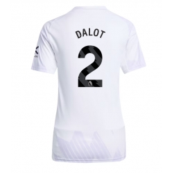 Strój piłkarski Manchester United Diogo Dalot #2 Koszulka Wyjazdowej damskie 2025-26 Krótki Rękaw