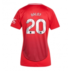 Strój piłkarski Manchester United Diogo Dalot #20 Koszulka Podstawowej damskie 2024-25 Krótki Rękaw