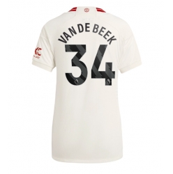Strój piłkarski Manchester United Donny van de Beek #34 Koszulka Trzeciej damskie 2023-24 Krótki Rękaw