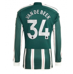 Strój piłkarski Manchester United Donny van de Beek #34 Koszulka Wyjazdowej 2023-24 Długi Rękaw