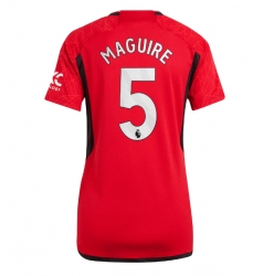 Strój piłkarski Manchester United Harry Maguire #5 Koszulka Podstawowej damskie 2023-24 Krótki Rękaw