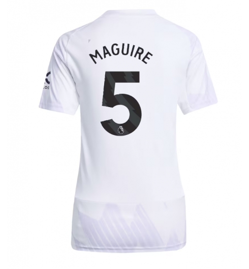 Strój piłkarski Manchester United Harry Maguire #5 Koszulka Wyjazdowej damskie 2025-26 Krótki Rękaw Strój piłkarski Manchester United Harry Maguire #5 Koszulka Wyjazdowej damskie 2025-26 Krótki Rękaw