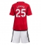 Strój piłkarski Manchester United Jadon Sancho #25 Koszulka Podstawowej dziecięce 2023-24 Krótki Rękaw (+ Krótkie spodenki)