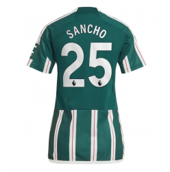 Strój piłkarski Manchester United Jadon Sancho #25 Koszulka Wyjazdowej damskie 2023-24 Krótki Rękaw