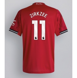 Strój piłkarski Manchester United Joshua Zirkzee #11 Koszulka Podstawowej 2025-26 Krótki Rękaw
