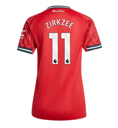 Strój piłkarski Manchester United Joshua Zirkzee #11 Koszulka Podstawowej damskie 2025-26 Krótki Rękaw Strój piłkarski Manchester United Joshua Zirkzee #11 Koszulka Podstawowej damskie 2025-26 Krótki Rękaw