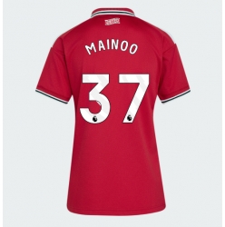 Strój piłkarski Manchester United Kobbie Mainoo #37 Koszulka Podstawowej damskie 2026-27 Krótki Rękaw