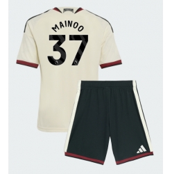 Strój piłkarski Manchester United Kobbie Mainoo #37 Koszulka Trzeciej dziecięce 2026-27 Krótki Rękaw (+ Krótkie spodenki)