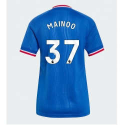Strój piłkarski Manchester United Kobbie Mainoo #37 Koszulka Wyjazdowej damskie 2026-27 Krótki Rękaw