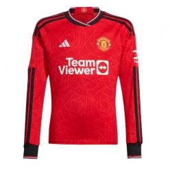 Strój piłkarski Manchester United Koszulka Podstawowej 2023-24 Długi Rękaw