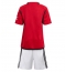 Strój piłkarski Manchester United Koszulka Podstawowej dziecięce 2023-24 Krótki Rękaw (+ Krótkie spodenki)