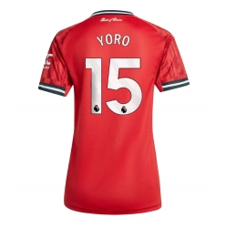 Strój piłkarski Manchester United Leny Yoro #15 Koszulka Podstawowej damskie 2025-26 Krótki Rękaw