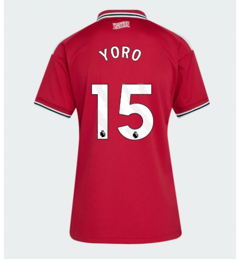 Strój piłkarski Manchester United Leny Yoro #15 Koszulka Podstawowej damskie 2026-27 Krótki Rękaw Strój piłkarski Manchester United Leny Yoro #15 Koszulka Podstawowej damskie 2026-27 Krótki Rękaw