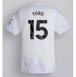 Strój piłkarski Manchester United Leny Yoro #15 Koszulka Wyjazdowej 2025-26 Krótki Rękaw