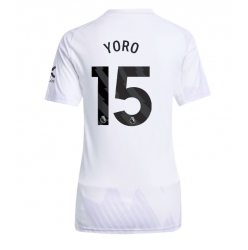 Strój piłkarski Manchester United Leny Yoro #15 Koszulka Wyjazdowej damskie 2025-26 Krótki Rękaw