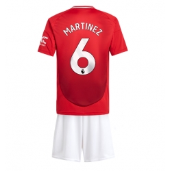 Strój piłkarski Manchester United Lisandro Martinez #6 Koszulka Podstawowej dziecięce 2024-25 Krótki Rękaw (+ Krótkie spodenki)